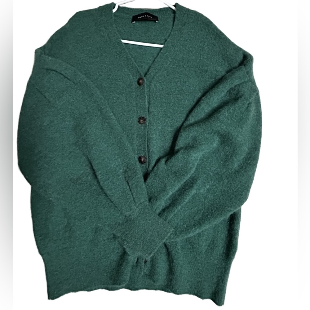Emma & Gaia Green Button-Up Cardigan
32% wool , 32% alpaca,